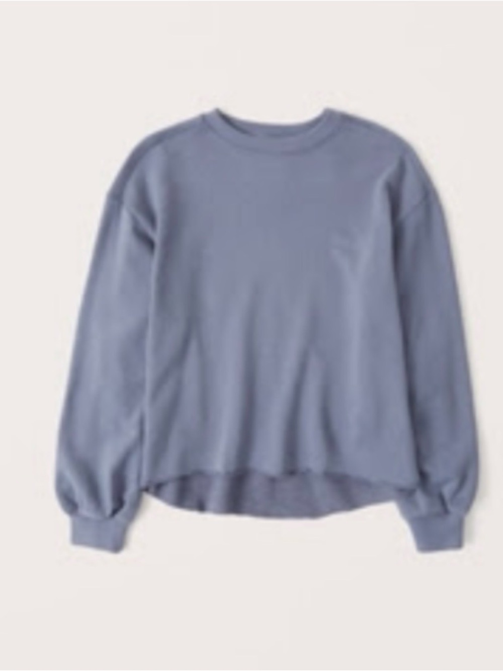 Abercrombie & Fitch Dark Lavender Cutoff Crewneck Sweatshirt